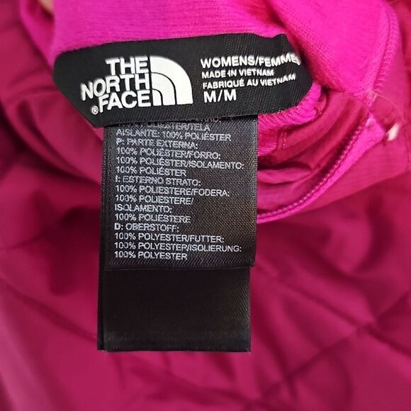 The North Face Reversible Mossbud Swirl Magenta Quilted Jacket Medium - Picture 7 of 10
